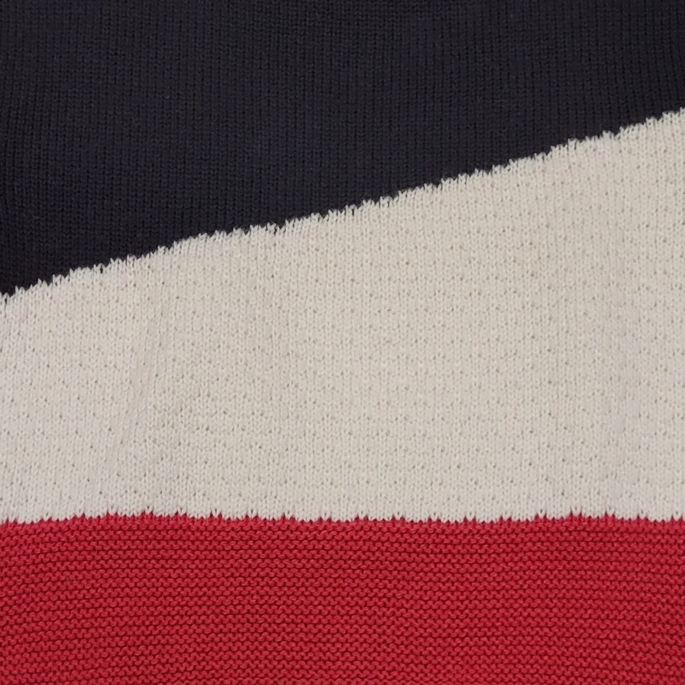 French Connection Multicolored Contrast Knit Sweater.